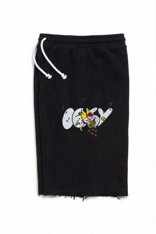Cupid Arrow Raw Hem Shorts - Negro - vista 2